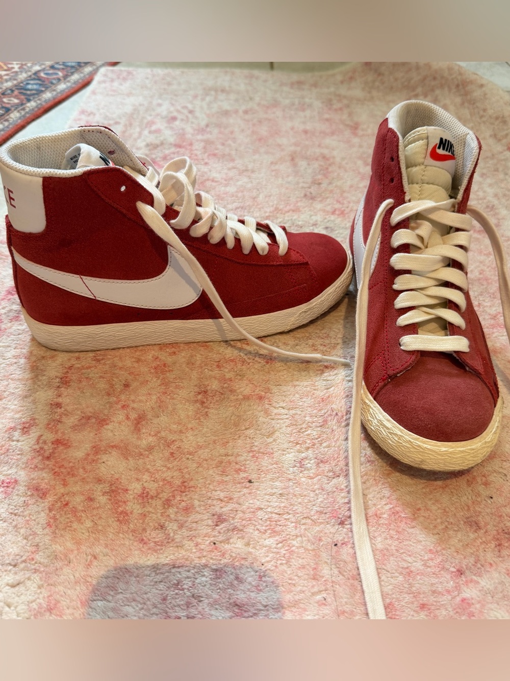 Nike Women’s High-Top Sneakers Red & White